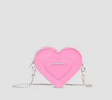 Mini Heart Shaped Pink Leather Bag By Dr. Martens