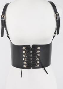 Lace Up Suspender Corset Belt