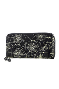 Spider Web Zip Around Wallet