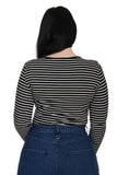 Anodyne Black & White Striped Top