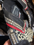 The Cramps Studded, Patched, & Painted Faux Leather Jacket (Unisex)