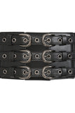 Black Mourning Wrap Buckle Belt
