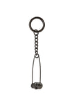 Gun Metal Skull Safety Pin Charm