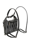 Twisted & Striped Convertible Bag