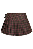 Darkdoll Pleated Mini Skirt Pink/Brown Plaid