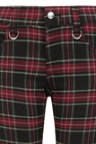 Plaid Forever Pants in Burgundy