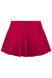 Darkdoll Pleated Mini Skirt Burgundy