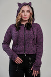 Purple Leopard Kitty Hoodie