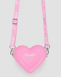 Mini Heart Shaped Pink Leather Bag By Dr. Martens