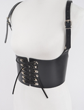 Lace Up Suspender Corset Belt