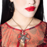 Baphomet Satanic Circle Necklace