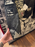 The Cramps Studded, Patched, & Painted Faux Leather Jacket (Unisex)