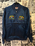 The Cramps Navy Satin Bomber Jacket (Unisex)
