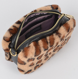 Fox on the Run Fuzzy Leopard Print Purse