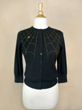 Spiderweb Black & Gold Cardigan