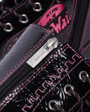 Jadon Distressed Patent Leather Platform Boots