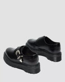 Retro Monk Quad Tumble Leather Strap Shoes