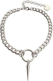 Stainless Steel Spike Chunky Chain Choker