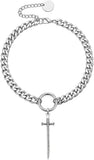 Stainless Steel Sword Chunky Chain Choker