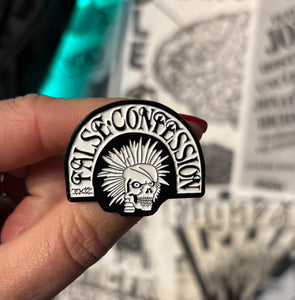 False Confession Enamel Pin