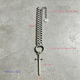 Stainless Steel Sword Chunky Chain Choker