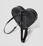 Heart Shaped Black Leather Backpack By Dr. Martens