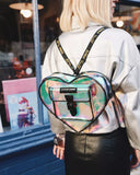 Heart Shaped Iridescent Clear Back Pack Dr. Martens