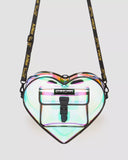 Heart Shaped Iridescent Clear Back Pack Dr. Martens