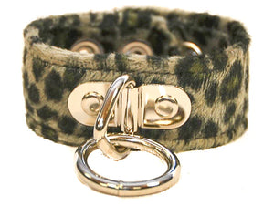 Green Leopard Bondage Ring Wristband