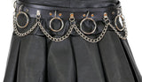 Leather Bondage Belt with Chains