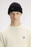 Fred Perry Cotton Ribbed Beanie