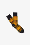 Fred Perry Tartan Socks Gold
