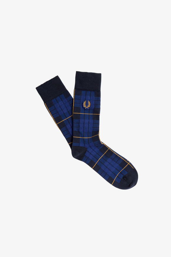 Fred Perry Tartan Sock - Navy