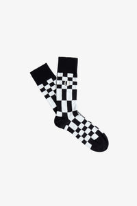 Fred Perry Chequerboard Sock - Black