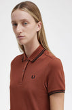 Fred Perry Twin Tipped Polo Dress Whiskey Brown/Black