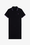 Fred Perry Twin Tipped Polo Dress Black / Violet Glitter