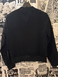 Front Zip Black Bomber Jacket