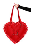 Red PVC Heart Tote