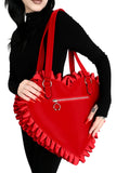 Red PVC Heart Tote