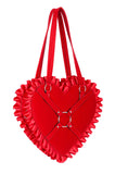 Red PVC Heart Tote