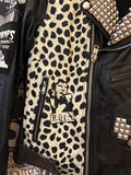 The Cramps Studded, Patched, & Painted Faux Leather Jacket (Unisex)