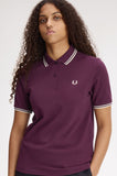 Fred Perry Womens Polo Plum / Ecru