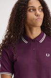 Fred Perry Womens Polo Plum / Ecru