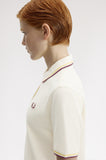 Fred Perry Womens Polo Ecru / Lemon Barley / Oxblood