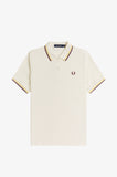 Fred Perry Womens Polo Ecru / Lemon Barley / Oxblood