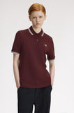 Fred Perry Womens Polo Oxblood / Snow White