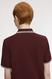 Fred Perry Womens Polo Oxblood / Snow White