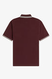 Fred Perry Womens Polo Oxblood / Snow White