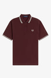 Fred Perry Womens Polo Oxblood / Snow White