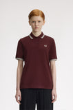 Fred Perry Womens Polo Oxblood / Snow White